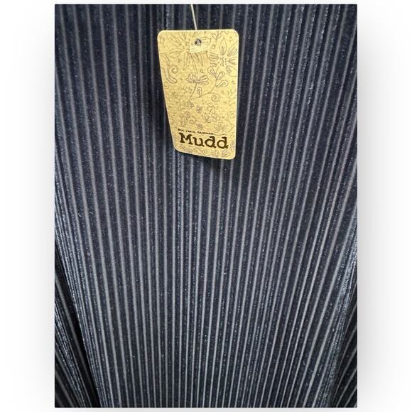 NWT Mudd Striped Velvet Slip Dress Size Large Mood Indigo N18 - Picture 3 of 7